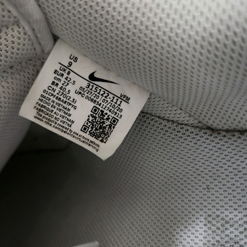 Nike Air Force 1 White Leather Sneakers - Picture 12 of 13